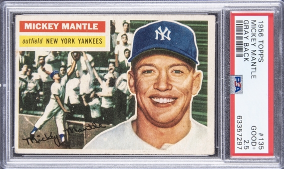 1956 Topps #135 Mickey Mantle – PSA GD+ 2.5